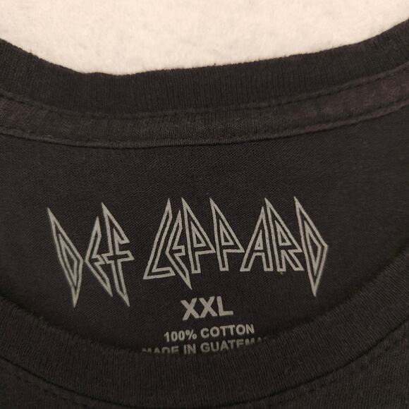Def Leppard Band Graphic Short Sleeve Crew Neck Shirt Womens Size 2XL Black - Picture 3 of 9